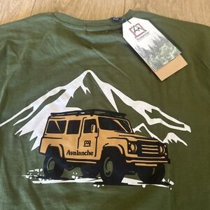 Avalanche Men's Army Green Graphic‎ Logo Tee Outdoors Off Road Size X-Large NEW